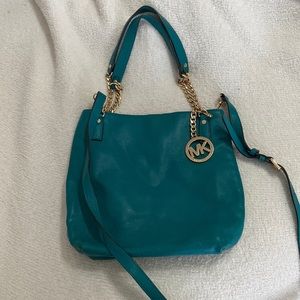 Turquoise Michael Kors purse